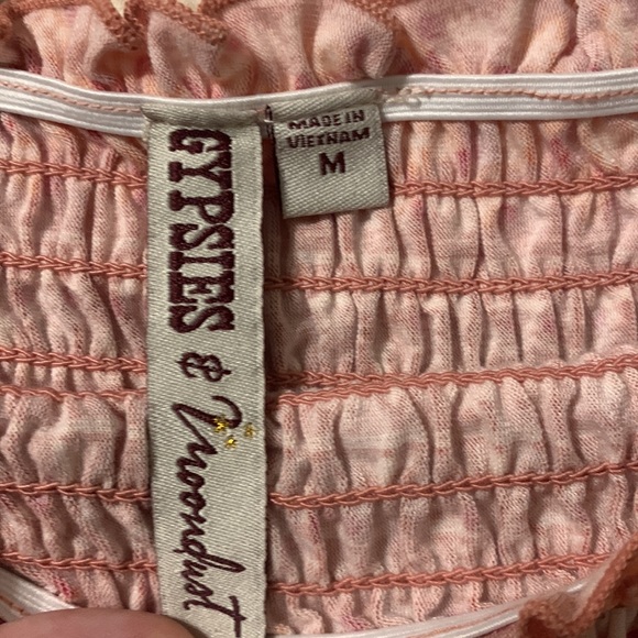 Gypsies and moon dust brand off the shoulder top. Like new. Size medium. - Picture 4 of 5